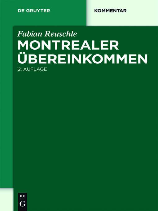 Upplýsingar um Montrealer Übereinkommen eftir Fabian Reuschle - Biðlisti